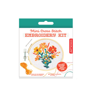 FLOWERS MINI CROSS STITCH EMBROIDERY KIT