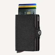 TWINWALLET in CRISPLE BLACK by SECRID