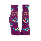 IT TAKES A BITCH W-ANKLE SOCKS by BLUE Q
