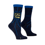 ACTUAL SUPERHERO W-CREW SOCKS by BLUE Q