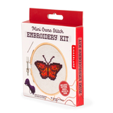 BUTTERFLY MINI CROSS STITCH EMBROIDERY KIT