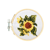 SUNFLOWER MINI CROSS STITCH EMBROIDERY KIT