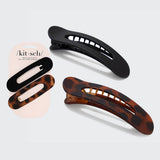FLAT-LAY CLAW CLIP SET in BLACK TORTOISE by KITSCH