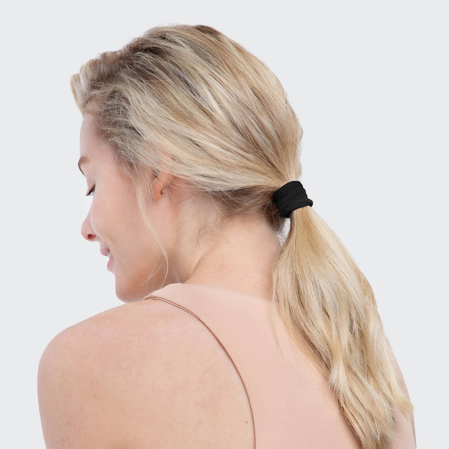 HAIR ELASTICS in BLACK EXTRA THICK by KITSCH