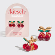 MINI CLAW CLIP SET in CHERRY RHINESTONE by KITSCH