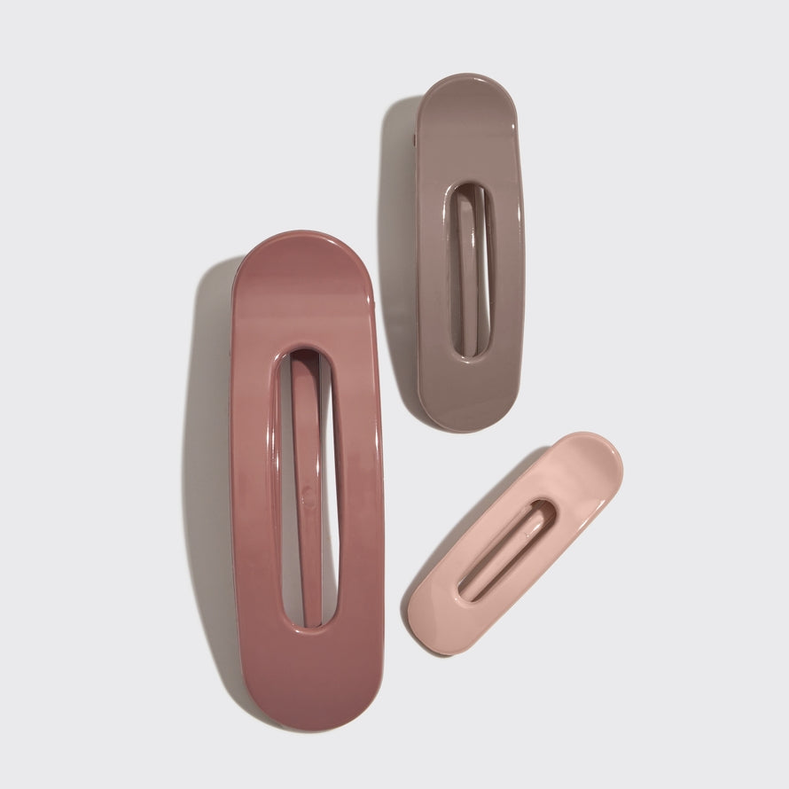 FLAT-LAY CLAW CLIP SET in TERRACOTTA by KITSCH