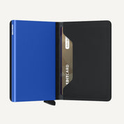 SLIMWALLET in MATTE BLACK & BLUE by SECRID