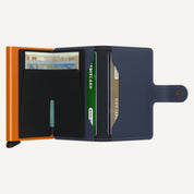 MINIWALLET in MATTE NIGHTBLUE & ORANGE by SECRID