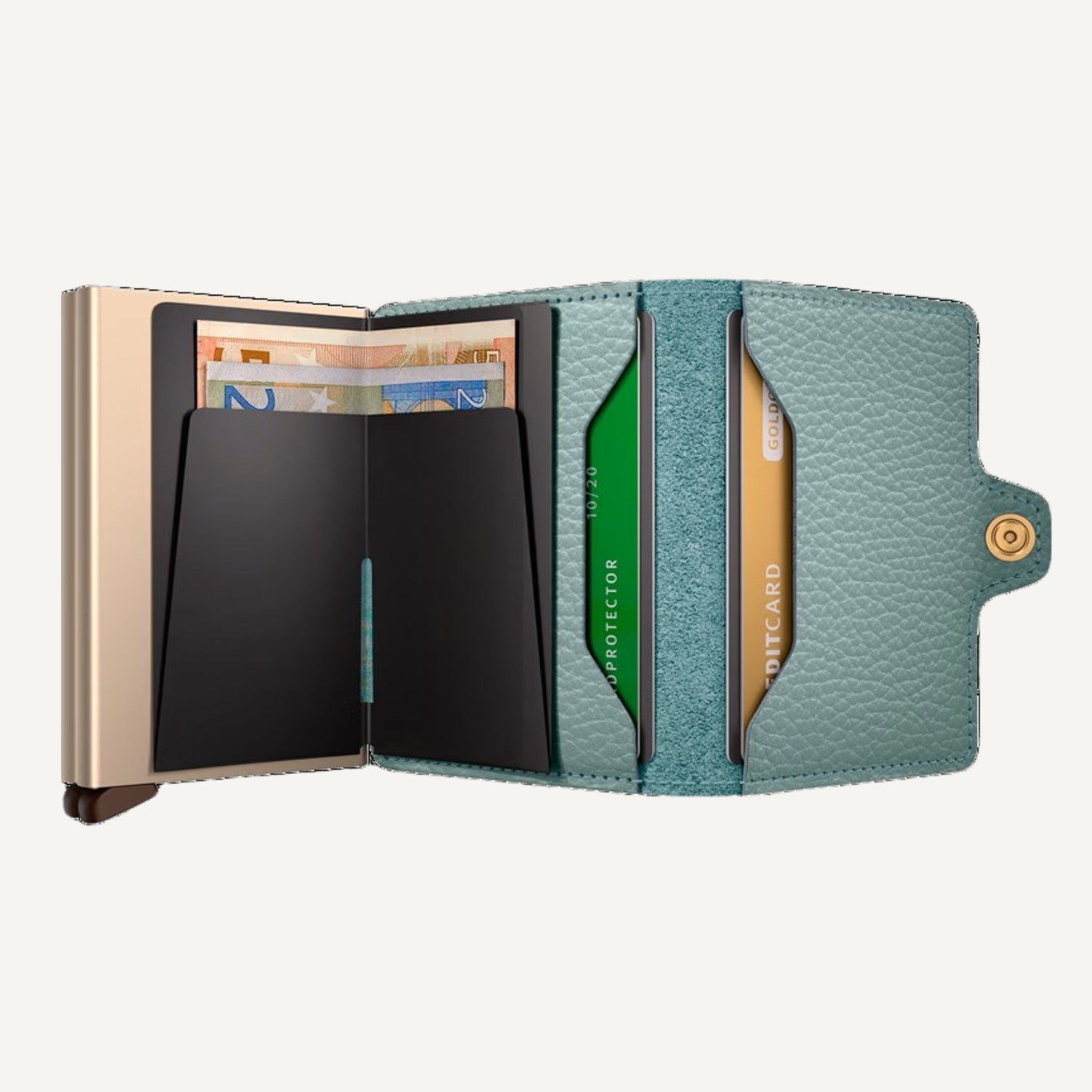 TWINWALLET in PEBBLE SEA GREEN by SECRID