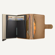 MINIWALLET in PEBBLE CAPPUCCINO by SECRID