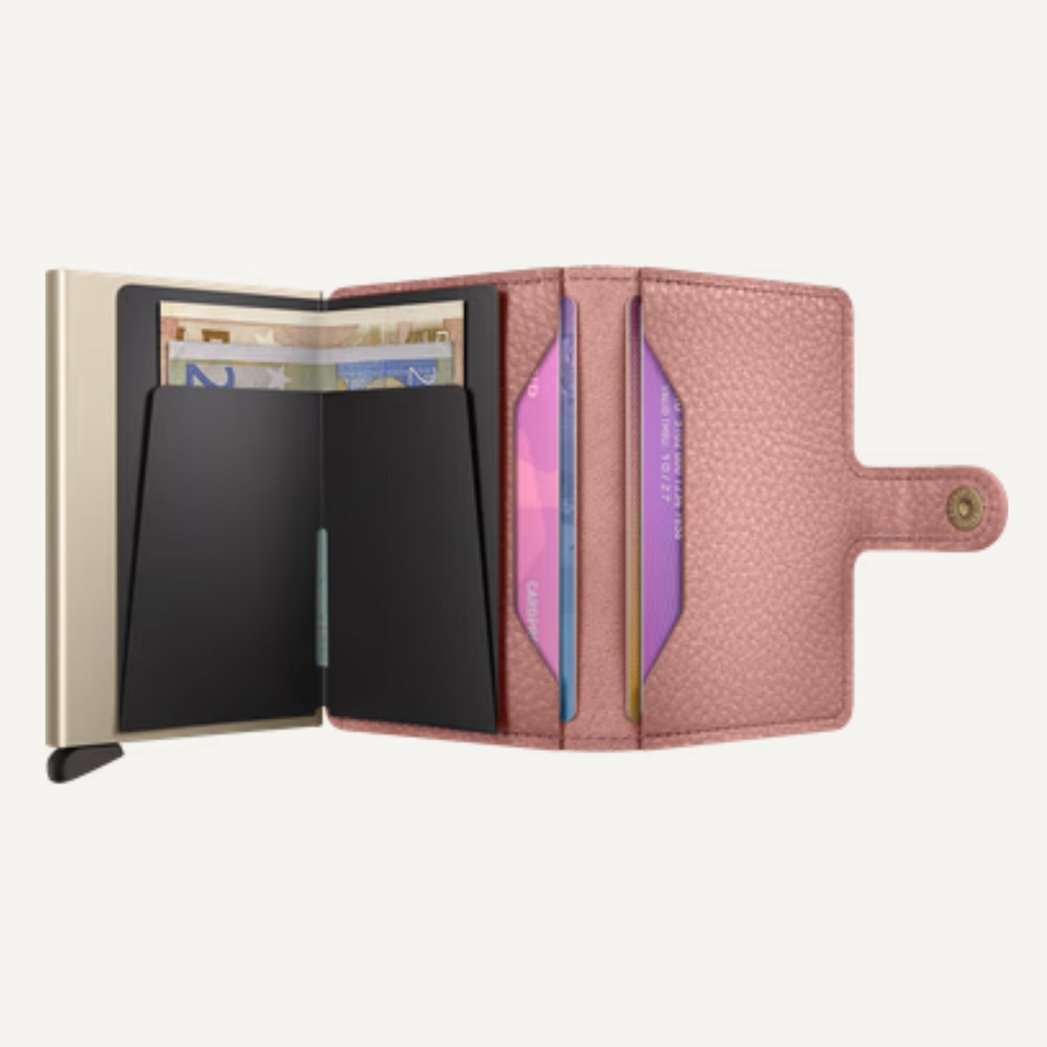 MINIWALLET in PEBBLE ROSE by SECRID
