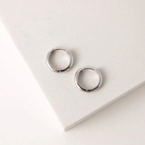 BEA 15MM HOOP EARRINGS SILVER by LOVER'S TEMPO