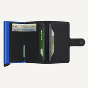 MINIWALLET in MATTE BLACK & BLUE by SECRID