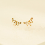 GOLD MARQUISE OPAL CLIMBER EARRINGS by LOVER'S TEMPO