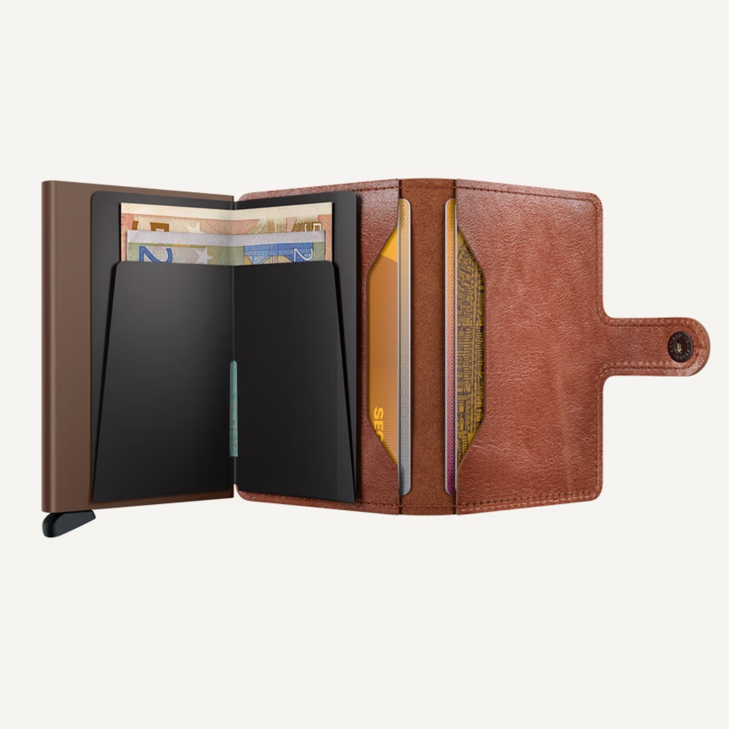 MINIWALLET in VINTAGE COGNAC BROWN by SECRID