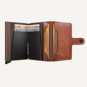 MINIWALLET in VINTAGE COGNAC BROWN by SECRID