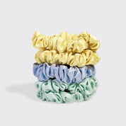 SATIN RUCHED SCRUNCHIES in MULTICOLOUR by KITSCH