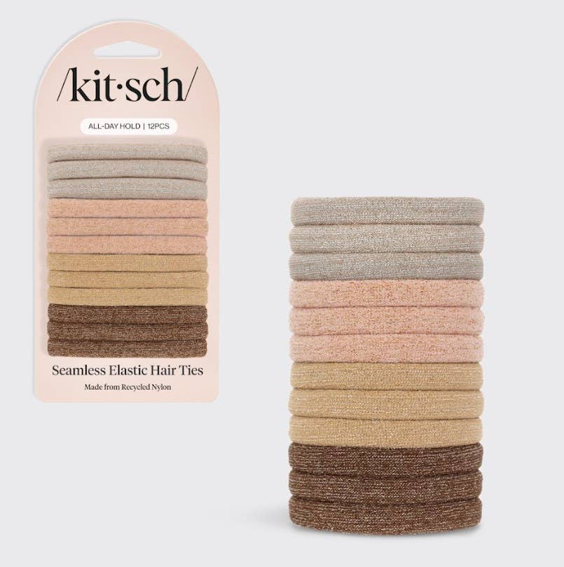 HAIR ELASTICS in NEUTRAL GLITTER by KITSCH