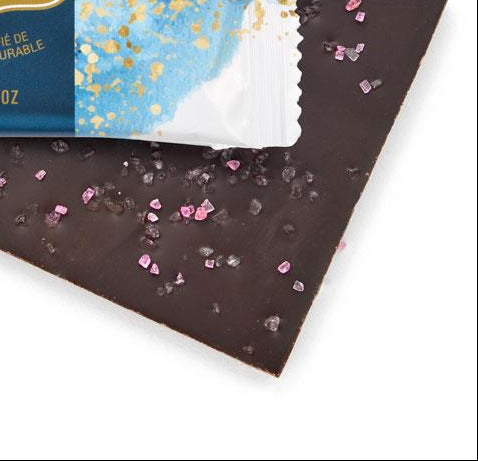 Rogers' Chocolate bar with '54% Sea Salt Sparkler' packaging on a white background