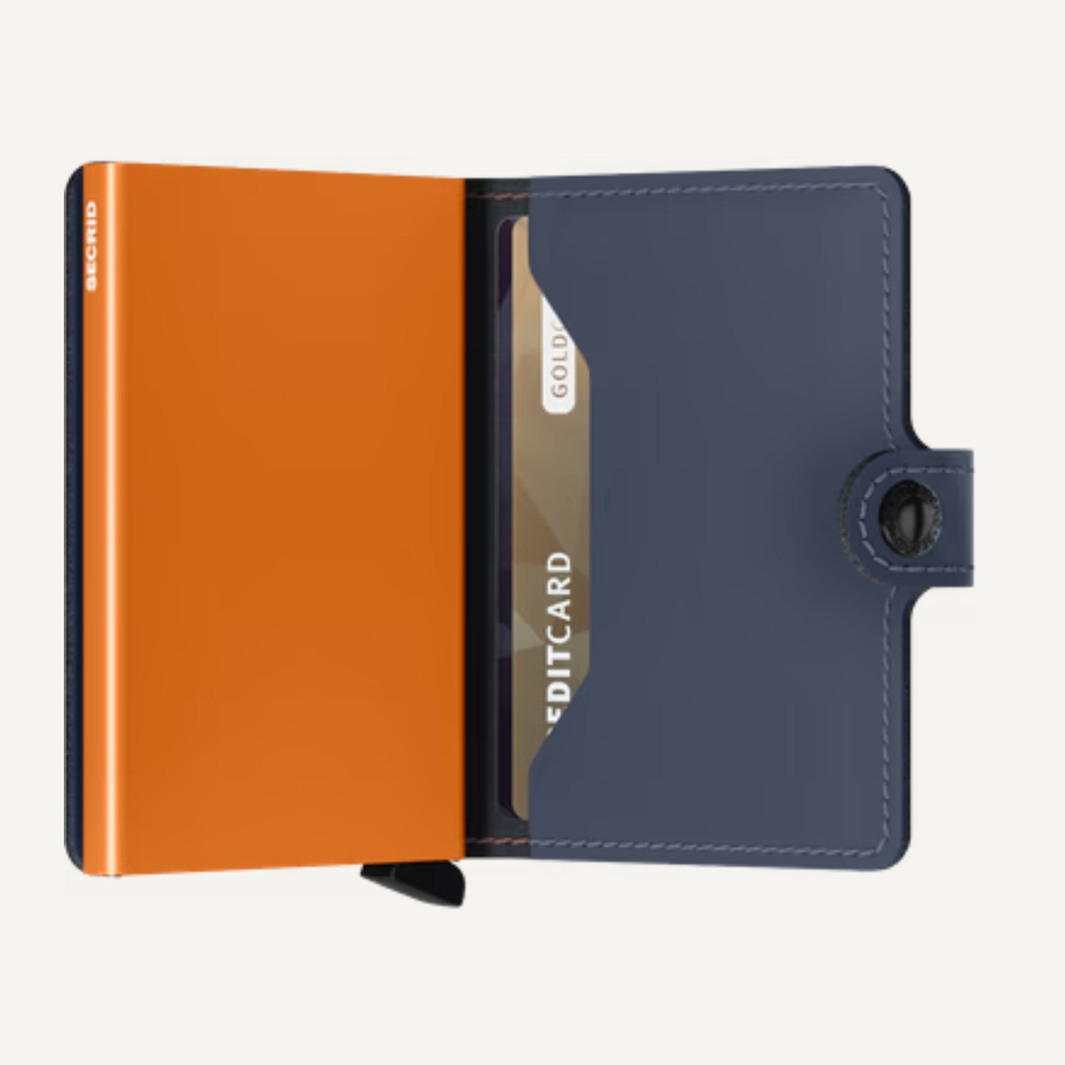 MINIWALLET in MATTE NIGHTBLUE & ORANGE by SECRID