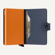 MINIWALLET in MATTE NIGHTBLUE & ORANGE by SECRID