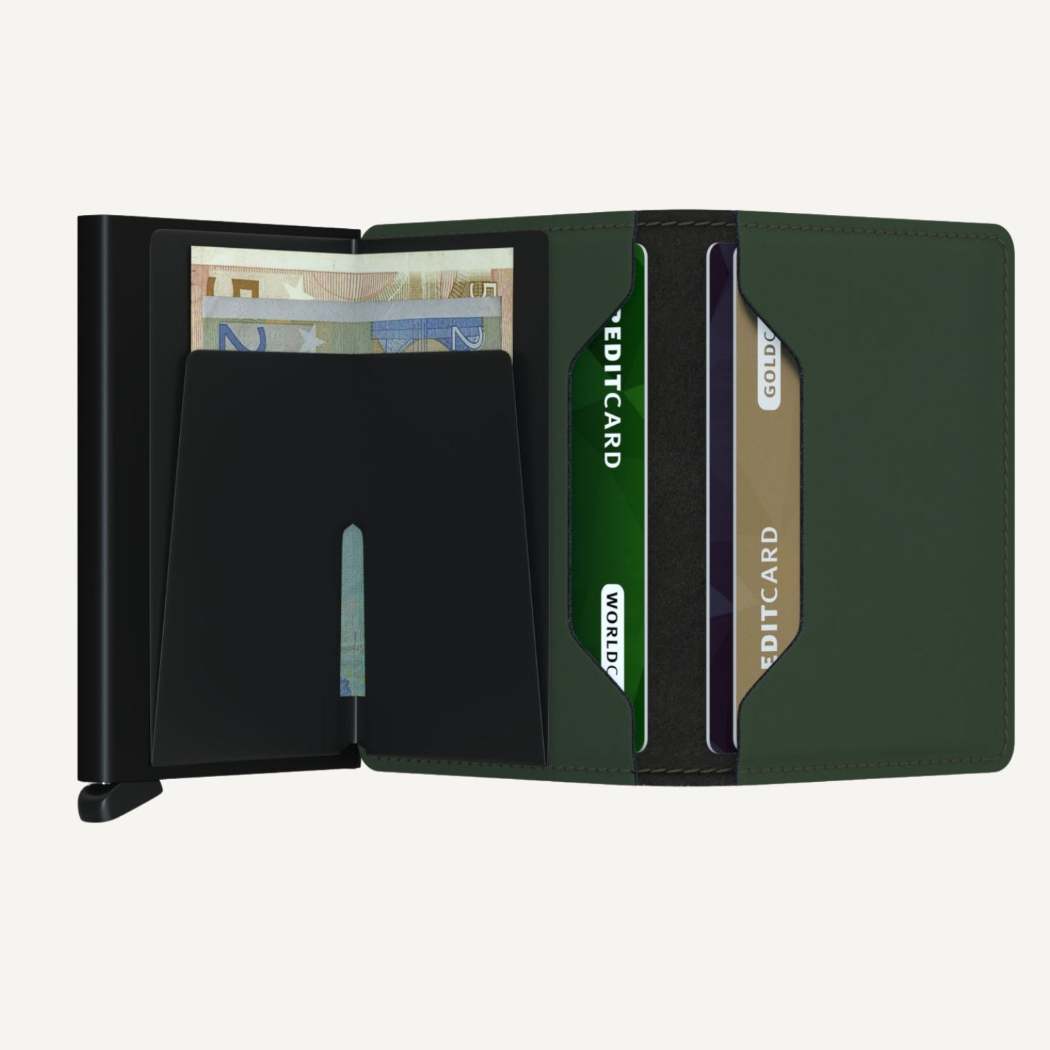 SLIMWALLET in MATTE GREEN BLACK by SECRID