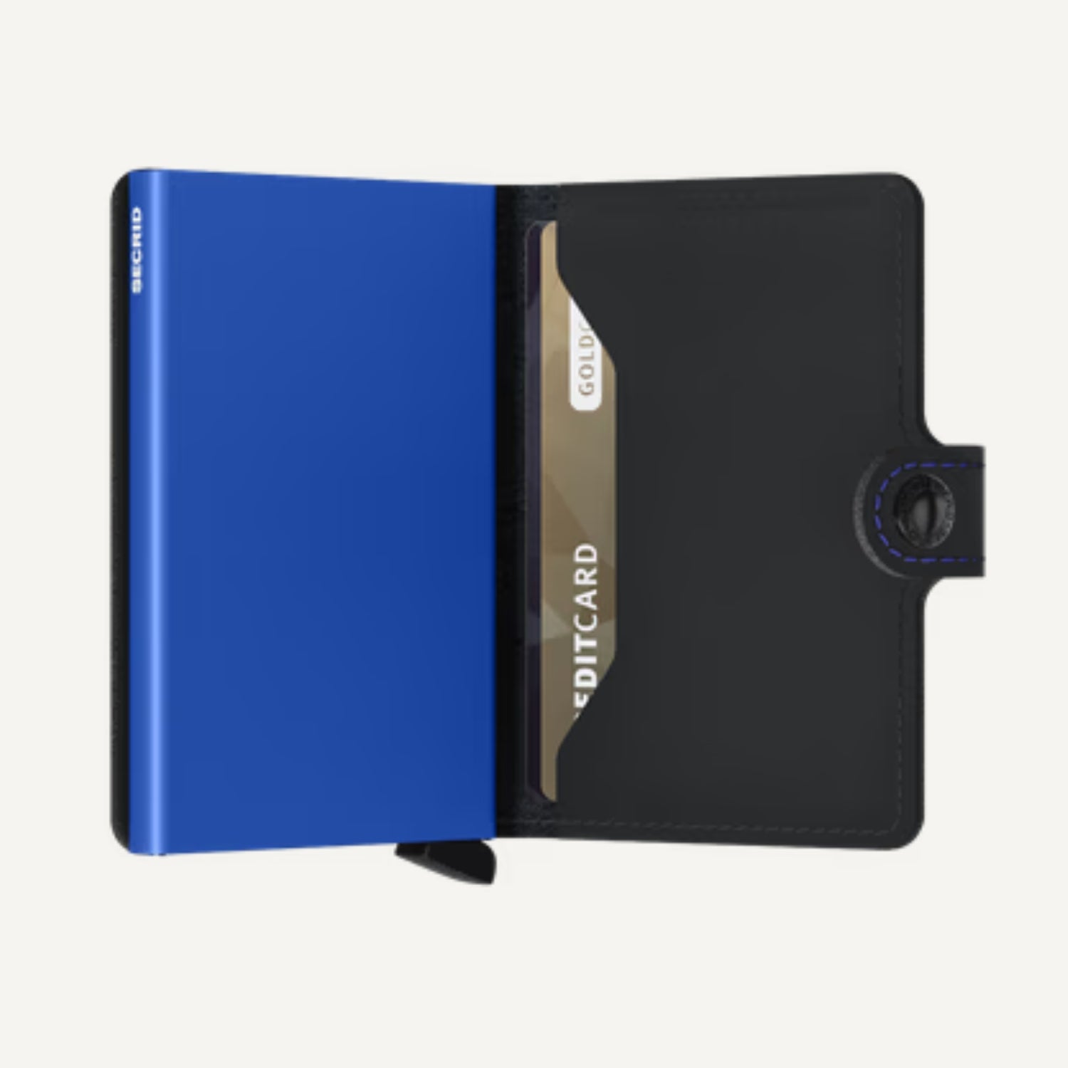 MINIWALLET in MATTE BLACK & BLUE by SECRID