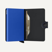 MINIWALLET in MATTE BLACK & BLUE by SECRID