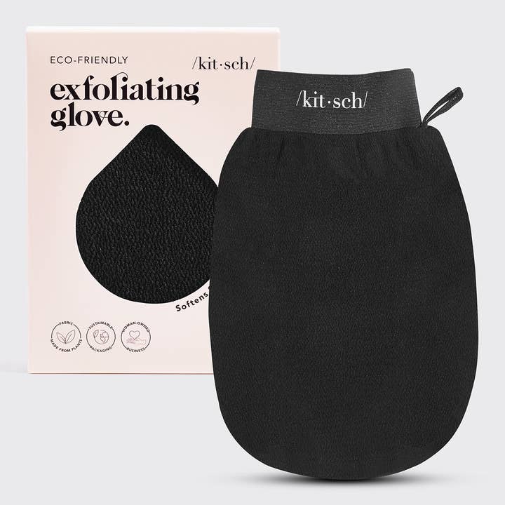 EXFOLIATING GLOVE in BLACK by KITSCH