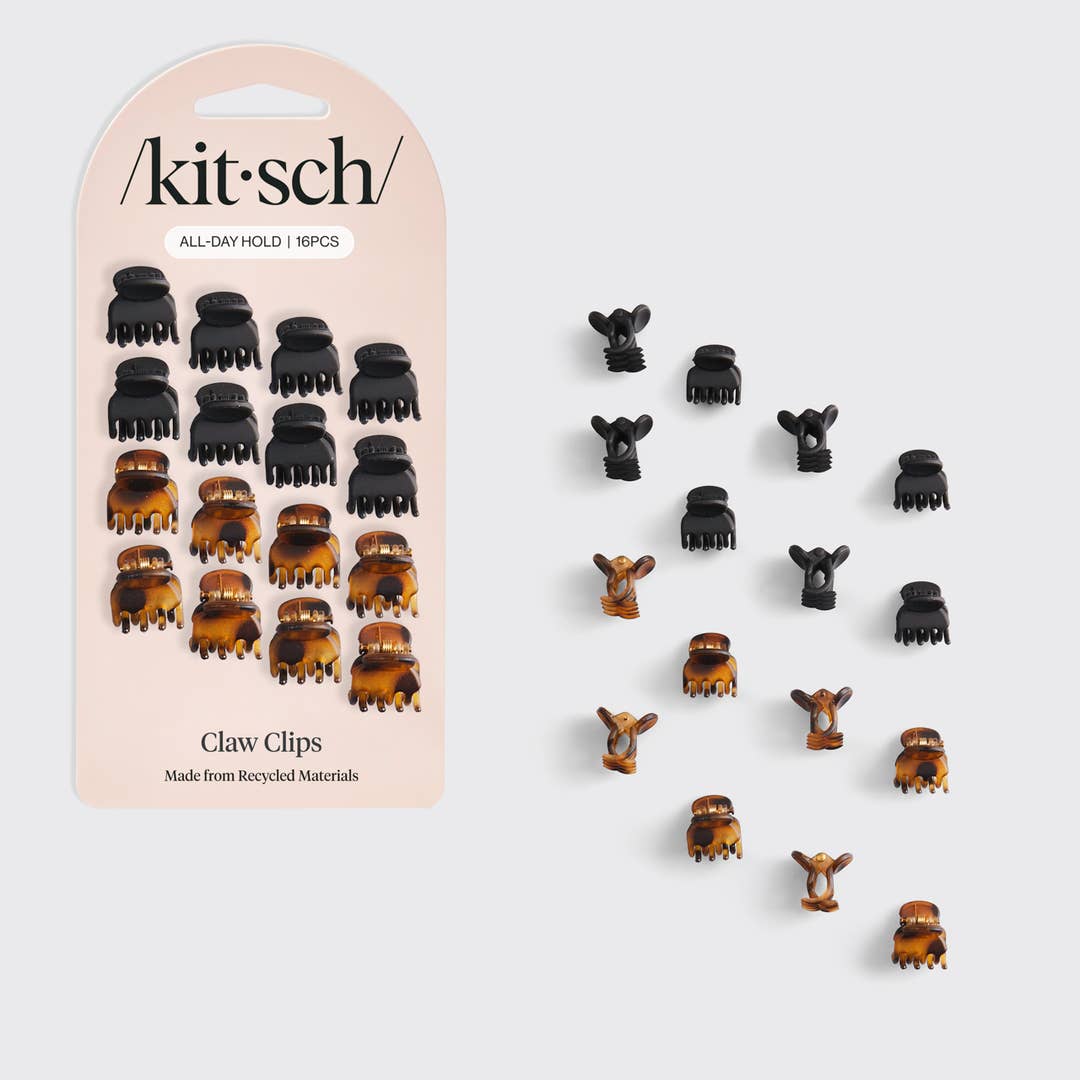 MINI CLAW CLIP SET in BLACK & TORTOISE by KITSCH
