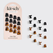 MINI CLAW CLIP SET in BLACK & TORTOISE by KITSCH