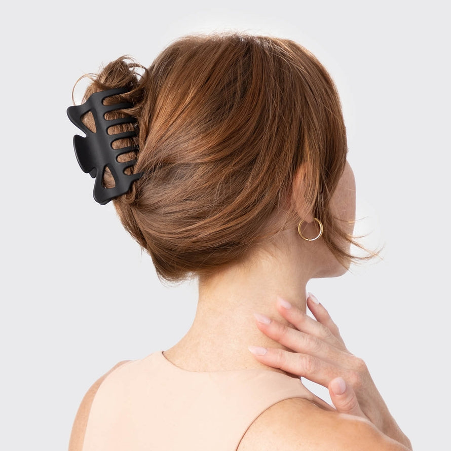 LARGE CLAW CLIP SET in BLACK & TORTOISE by KITSCH