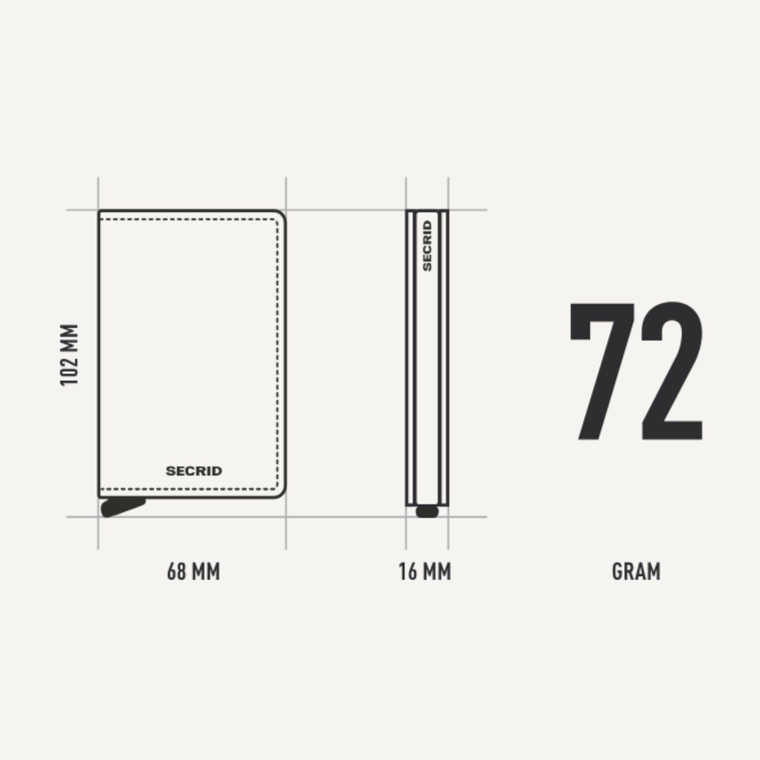 SLIMWALLET in BLACK EMBOSED LINES by SECRID
