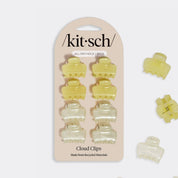 MINI CLAW CLIP SET in CREAM & BUTTER 8pk by KITSCH