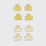 MINI CLAW CLIP SET in CREAM & BUTTER 8pk by KITSCH