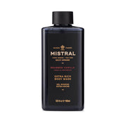 Mistral Bourbon Vanilla Extra-Rich Body Wash bottle on a white background