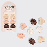 MINI CLAW CLIP SET in ROSEWOOD 8pc by KITSCH