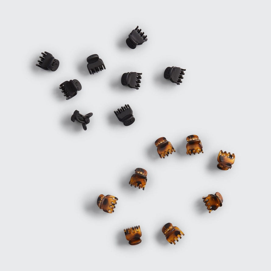 MINI CLAW CLIP SET in BLACK & TORTOISE by KITSCH