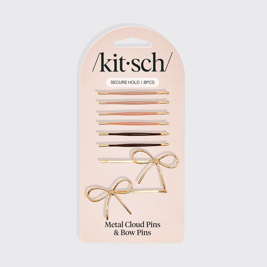 BOBBY PINS in ROSEWOOD CLOUD & BOW by KITSCH