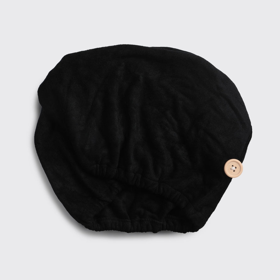 QUICK DRY HAIR TOWEL in BLACK by KITSCH