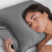 SATIN PILLOWCASE in CHARCOAL by KITSCH