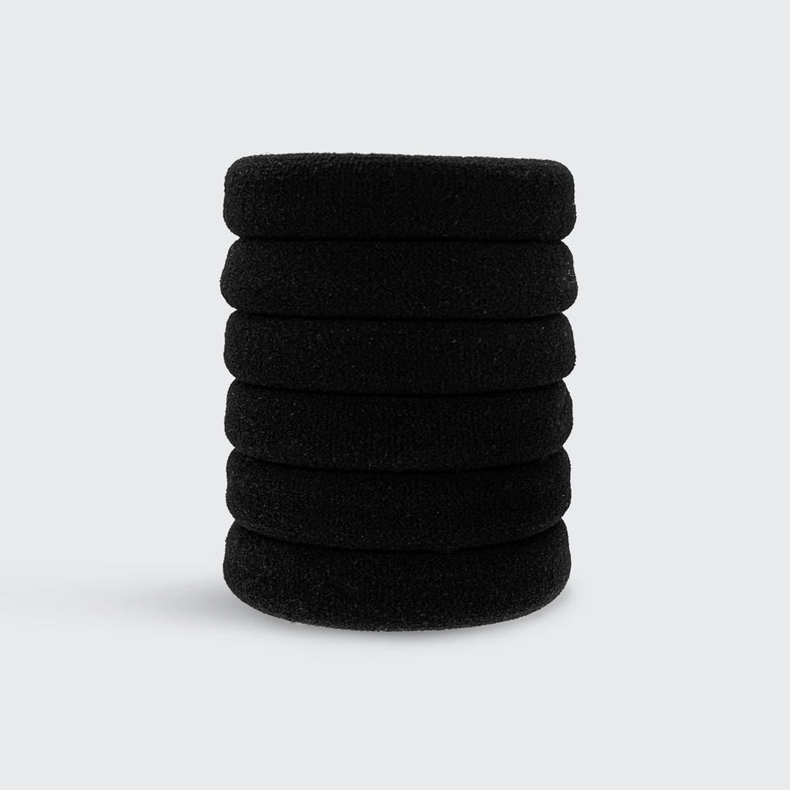 HAIR ELASTICS in BLACK EXTRA THICK by KITSCH