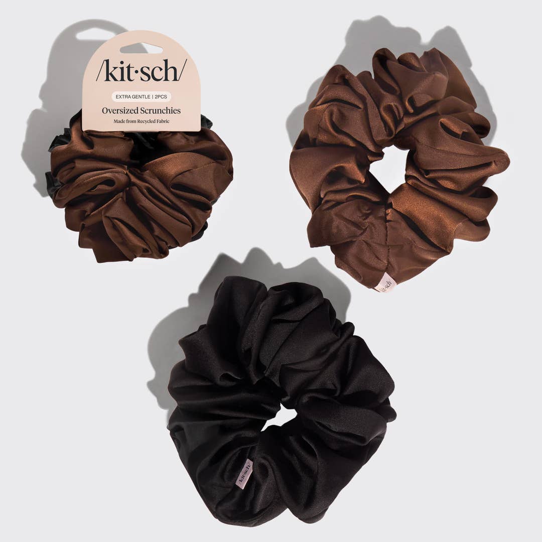 SCRUNCHIES in BLACK & CHOCOLATE by KITSCH