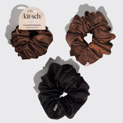 SCRUNCHIES in BLACK & CHOCOLATE by KITSCH