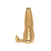 Gold lightning bolt-shaped JELLYCAT with a smiling face on a white background
