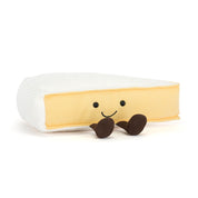 jellycat brie cheese with cute face and legs and plush cordory top