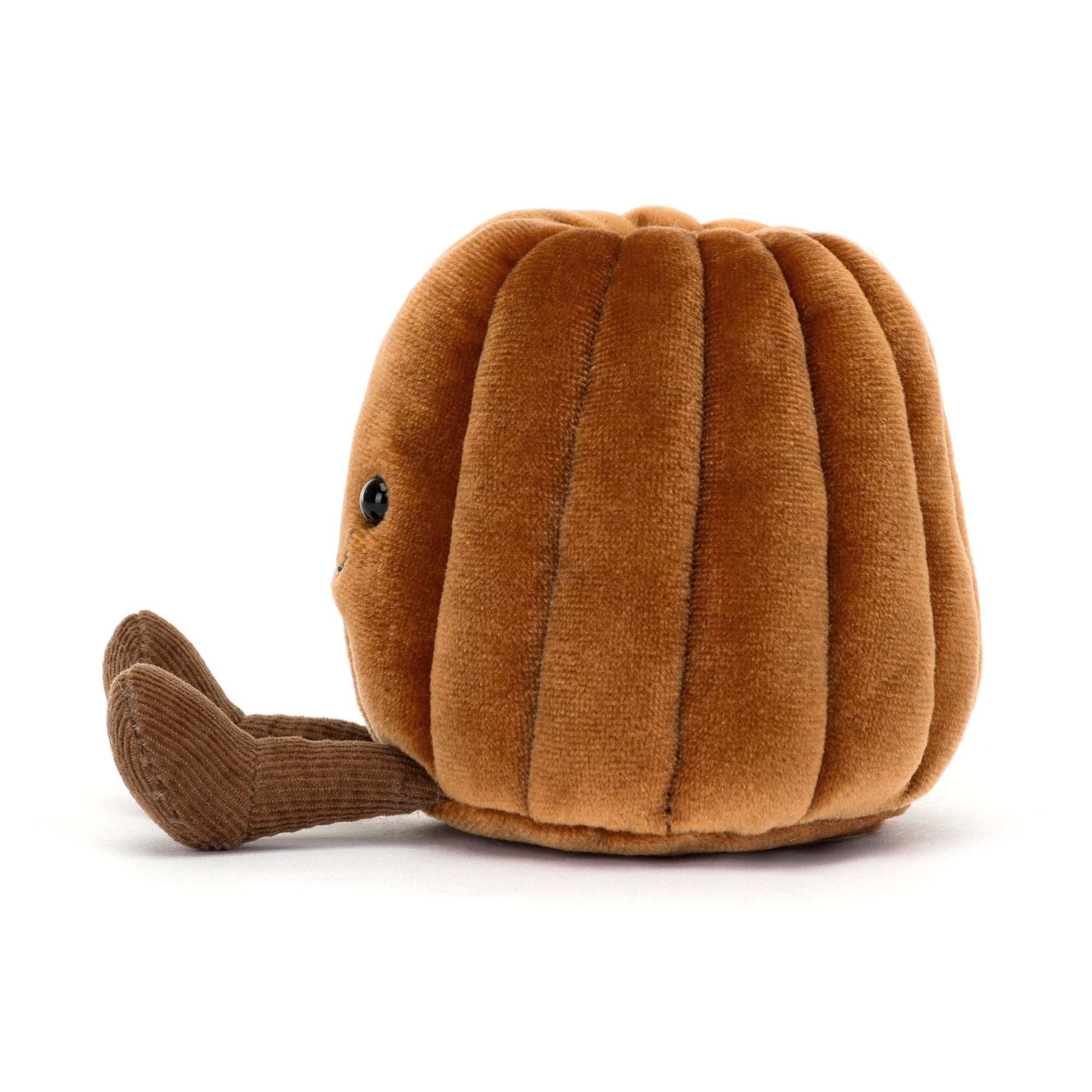 Brown plush  pastry toy on a white background