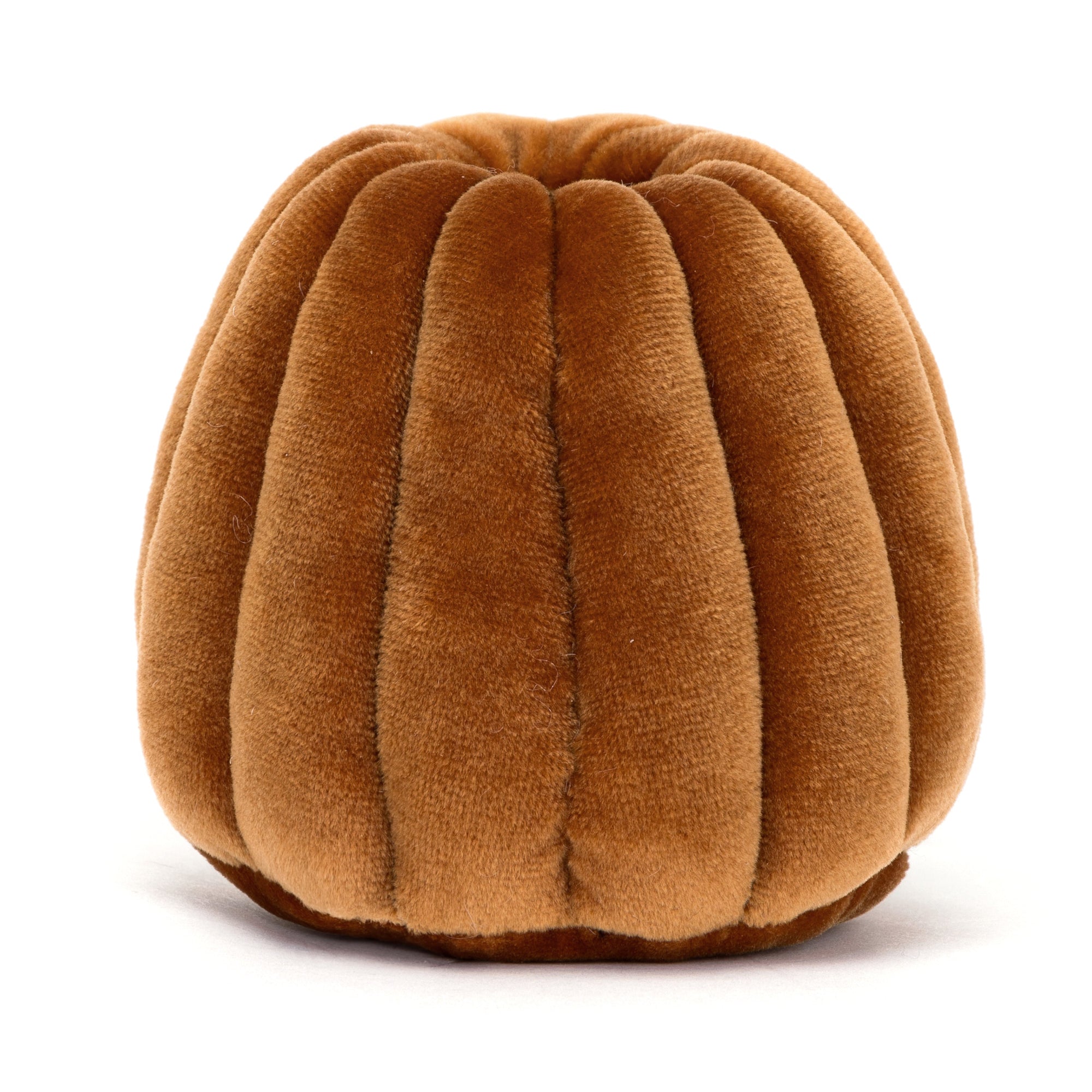brown plush pastry toy on white background