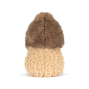 back view of Jellycat peanut dressed as a Yeti on white background
