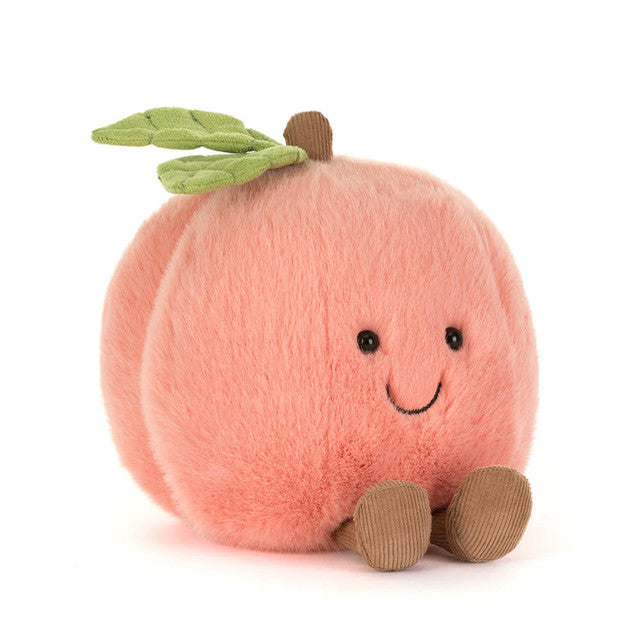 jellycat amuseables peach with adorable face